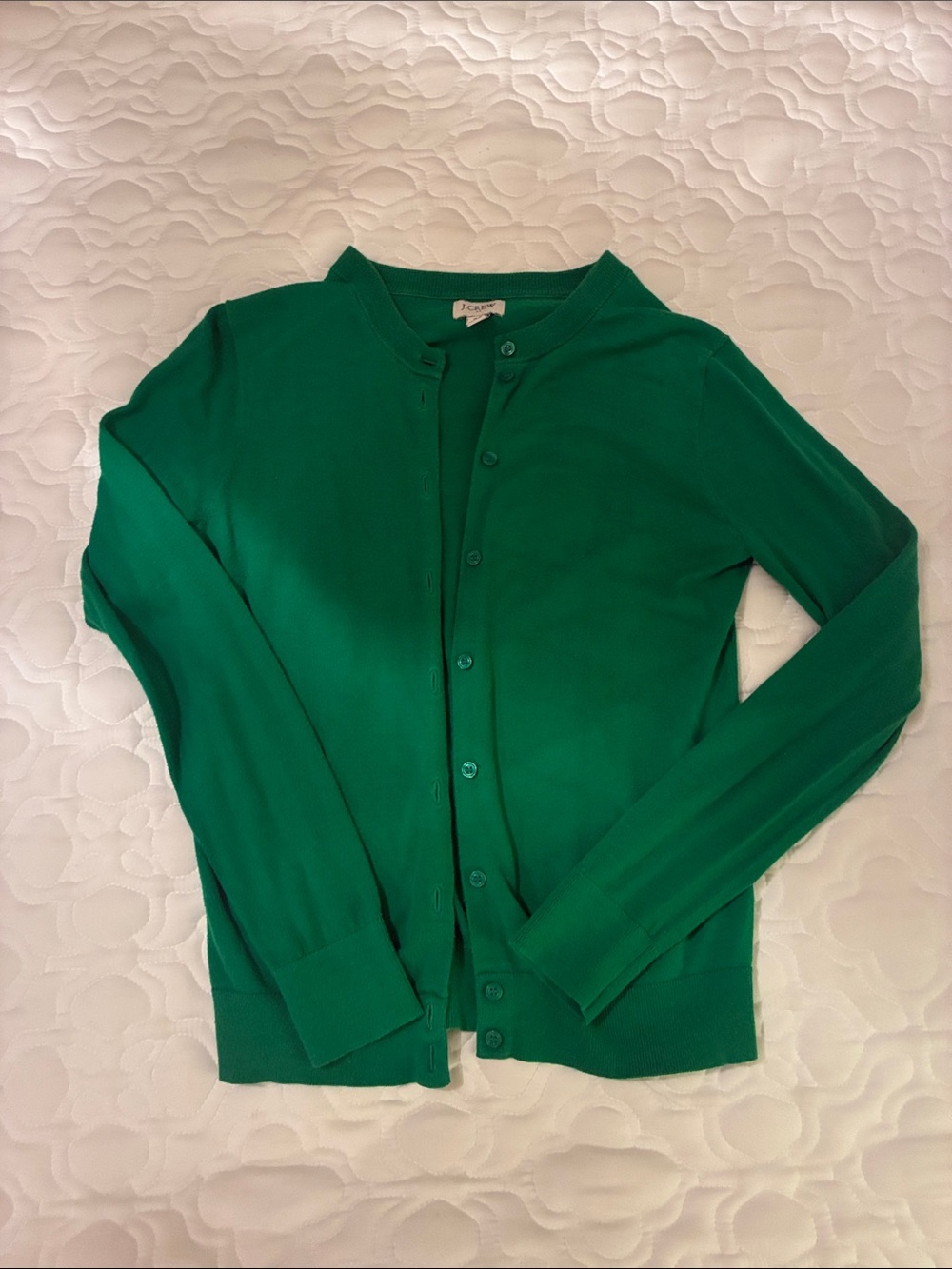 J. Crew Factory Green Women's Button-Front Cardigan Sweater